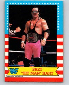 1987 O-Pee-Chee WWF #1 Bret Hit Man Hart Rookie V69355