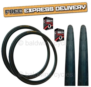 PAIR Continental Gatorskin 700 x 23c Slick Road Racing Bike TYRES & TUBES - Picture 1 of 13