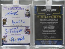 2018-19 Leaf Ultimate Platinum Purple /5 Kirk McLean Jocelyn Thibault #QS-1 Auto