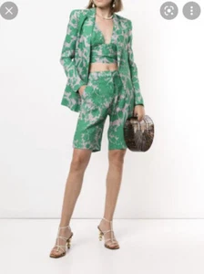 NWOT Alexis Kopar Blazer +Talbot Shorts in Emerald Botanical SZ S $897 - Picture 1 of 7