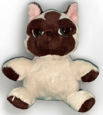 Unipak 5" Plumpee Cat Siamese Stuffed Plush Animal Personality Fun Plush EyeLids - Image 1 of 4