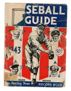 1943 Baseball Guide Paperback Book Radio Edition The Sporting News Record Book - Picture 1 of 4