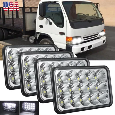 4pcs For Isuzu NQR NPR NPR-HD 2008-2012 4''x6" LED Headlights Hi/Lo Sealed Beam - Image 1 of 4
