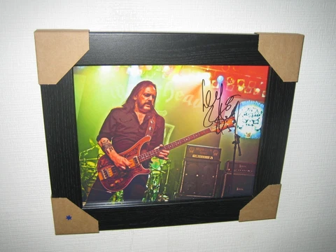 Lemmy ; {Motorhead} Ian Kilminster ; Hand Signed Photograph (8x10) Framed + CoA Cover