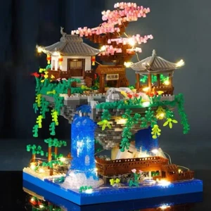 Pfirsichblüte Baumhaus mit Licht | 1435 Teile | romantisch, für Paare und Kinder - Bild 1 von 6