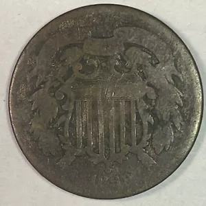 1869 Two Cent Piece Good G Coin #14712 - Picture 1 of 3