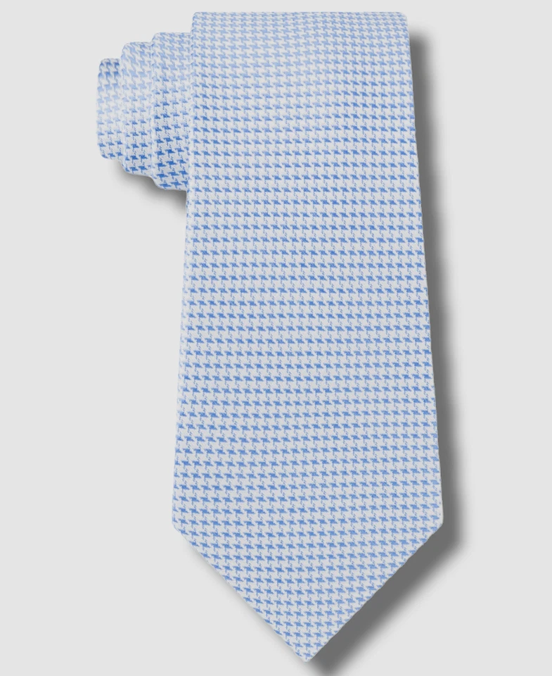 $70 Calvin Klein Men's Blue Slim Houndstooth Silk Tie Size 57 x 3 - Image 1 of 1
