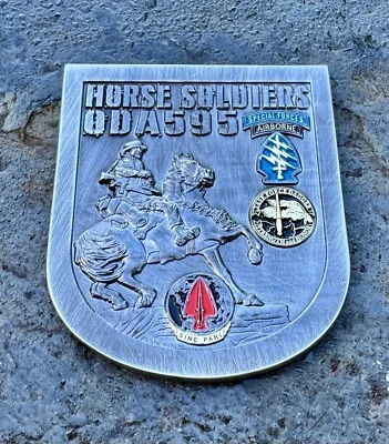 12 Strong Green Beret Horse Soldiers ODA595 Airborne Afghanistan Challenge Coin - Image 1 of 4