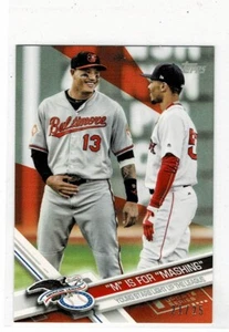 2017 TOPPS MINI ON DEMAND ORANGE M IS FOR MASHING MOOKIE BETTS MACHADO #d 21/25 - Picture 1 of 1