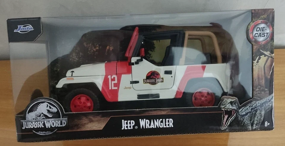 Jurassic  World/Park Jeep Wrangler Jada 1/24  Diecast - Immagine 1 di 4