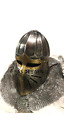 Medieval Crusader Heavy Helmet Medieval Knight Headpeice Costume With Chainmail