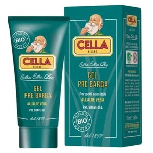 Pre-shave Gel Bio 75ml Aloe Vera pour Peau Sensible CELLA Milano Italie - Imagen 1 de 1