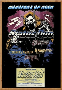 Monsters Of Rock Castle Donington 1982 Concert Poster plus ticket  Repo - Picture 1 of 1