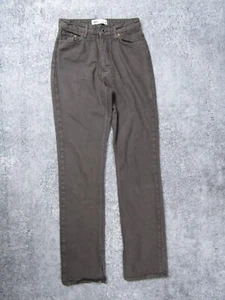 Zara Jeans Damenunterteil 2 gerade braune dunkel gewaschene Denimhose lässig - Bild 1 von 11