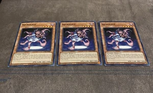 Yugioh! x3 Necroface LDS3-EN006 Common 1st Ed 3x Yu-gi-oh! TCG SET ZOMBIE NM - Picture 1 of 1