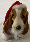 Vintage 1985 Tomy Hush Puppies Plush Basset Hound Stuffed Animal Christmas Santa