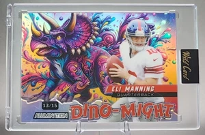 Eli Manning/15 2024 Wild Card Dino Might Silver Holo Tie Dye Giants Salón de la fama SSP - Imagen 1 de 2