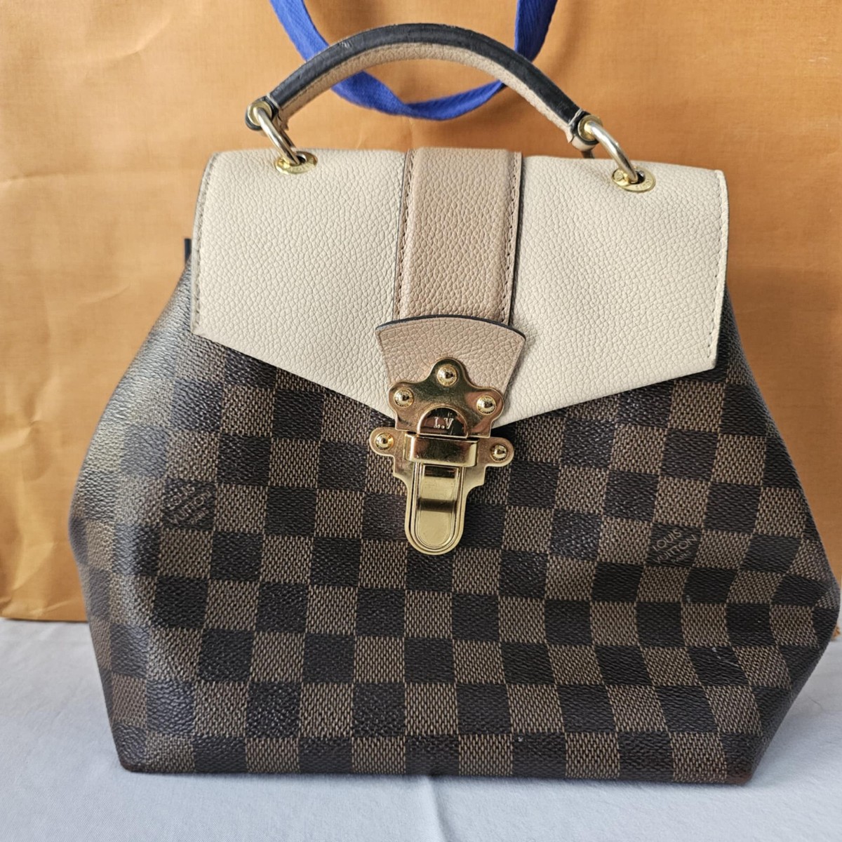 Louis vuitton CREAM DAMIER EBENE CLAPTON BACKPACK Prestine Consition Louis Vuitton Clapton Backpack Damier Ebene – Luxe.It.Fwd main image 3