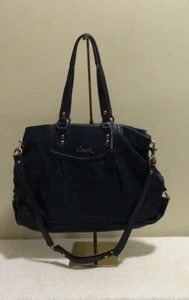 Coach Top Handle Shoulder Bag in Dark Teal Leather (16" x 10.25") - Picture 1 of 10