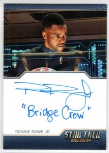 STAR TREK DISCOVERY SEASON 3 RONNIE ROWE JR. LT RA BRYCE INSCRIPTION AUTOGRAPH 5