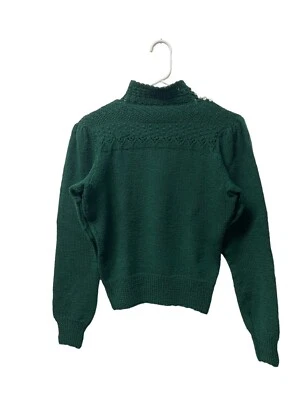 Suéter de lana verde medio tejido a mano de colección años 80 Ralph Lauren para mujer en Inglaterra Foto 1 de 4