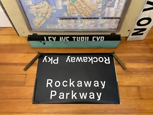 1969 BMT NY NYC SUBWAY ROLL SIGN ROCKAWAY PARKWAY BROOKLYN CANARSIE NEIGHBORHOOD - Picture 1 of 6