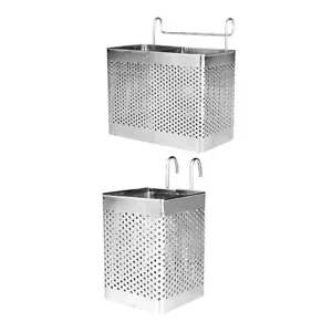 2 Pezzi Porta Utensili Acciaio Inox Porta Spatola Bacchette Colino Porta - Foto 1 di 12