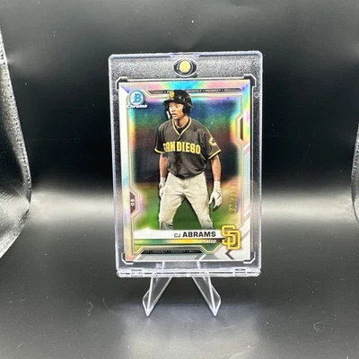 2021 Bowman Chrome - Prospects C.J. Abrams #BCP-227 Refractor /499 (RC) - Image 1 of 2