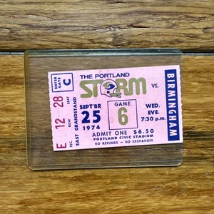 World Football League Portland Storm Vs. Birmingham Ticket Stub Sept 25 1974 - Picture 1 of 3