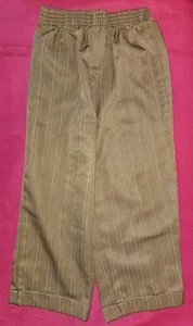 4 Reg Boys Tan & White Striped Dress Pants - Picture 1 of 3