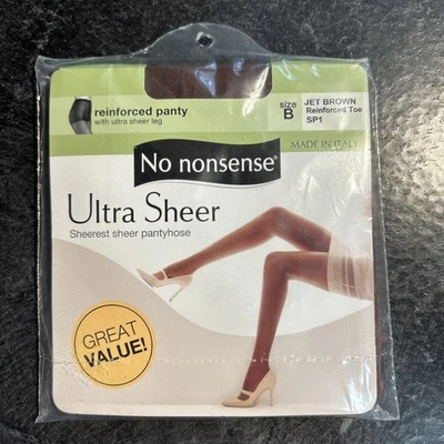 Pantimedias No Nonsense Ultra Transparentes Reforzadas Talla B Marrón Jet SP1 Italia Foto 1 de 4