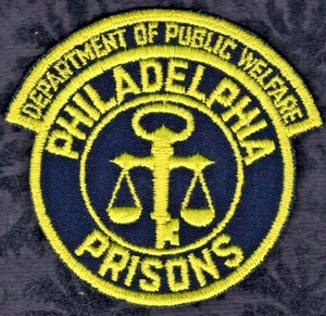 Vintage Philadelphia Pennsylvania Prisons Shoulder Patch - Guaranteed Authentic - Picture 1 of 2