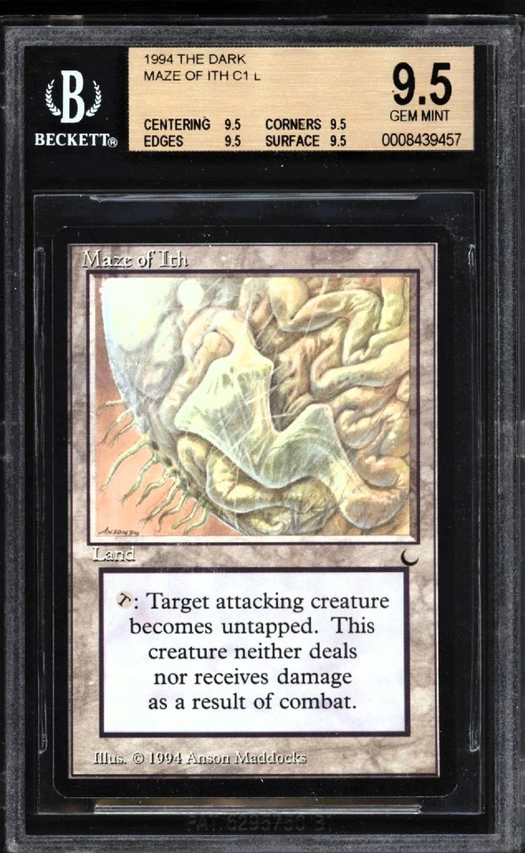 MTG BGS 9.5 (95,95,95,95) Quad Gem Mint Maze of Ith Dark Magic the Gathering - Image 1 of 1
