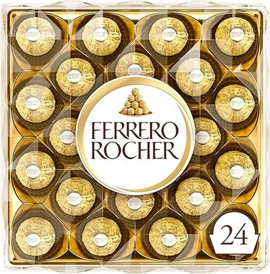 Ferrero Rocher Hazelnut & Milk Chocolate Pralines – 24 Pieces 300g – Premium Gif - Image 1 of 4