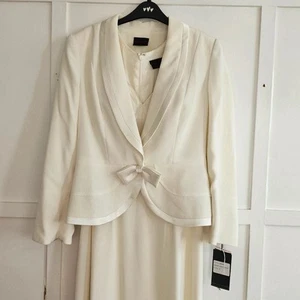 Frank usher dress jacket ivory wedding occasion 14 new mother bride - Imagen 1 de 20