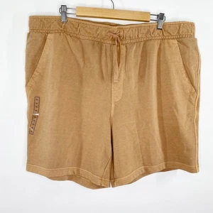 VRST Tostato Cocco Marrone 7" Lavato Twill Terry Corto Cotone Uomo Taglia 2XL - Foto 1 di 10