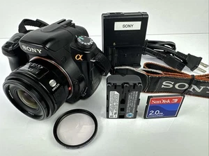 Sony Alpha a350 14.2MP DSLR Camera w/Lens Minolta Maxxum 28mm AF 2.8 Japan GREAT - Picture 1 of 23