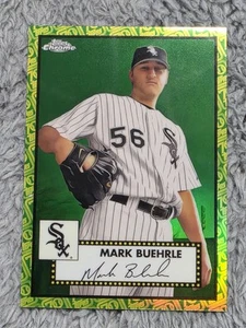 2021 Cromo Platino Anniversario Verde Giallo 70 Rifrattore /99 Mark Buehrle #542 - Foto 1 di 2