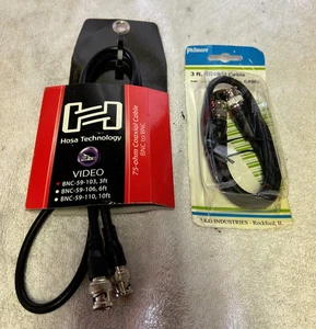 RG59 BNC Male to Male Coax Cable 3FT (Pack of 2) - Picture 1 of 3