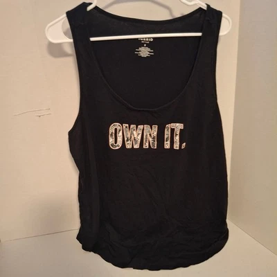 Camiseta sin mangas Torrid Active negra para mujer 2x gráfico con estampado de serpiente Own It Foto 1 de 4