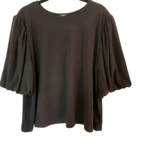 Women's Express Black Bubble Sleeve Blouse Top Size XL - Picture 1 of 8