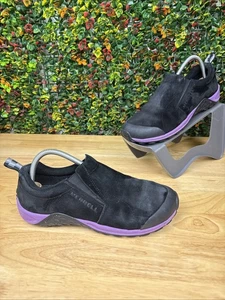 Merrell Shoes Jungle Moc Touch Black Suede Sneakers Slip On Classic Women’s 8.5 - Picture 1 of 9