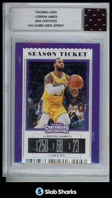 2019 PANINI CONTENDERS DRAFT PICKS #38 LEBRON JAMES BGS AUTHENTIC JERSEY Foto 1 de 4