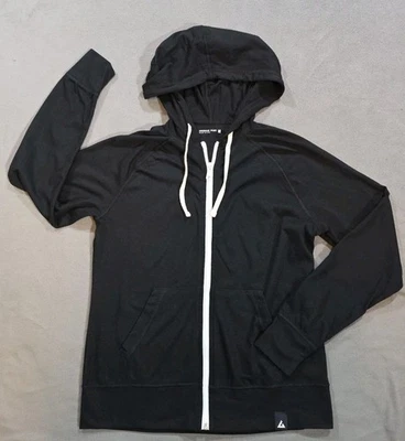 American Giant Women’s Full Zip Lightweight Hoodie Size Medium Black  - Image 1 of 4
