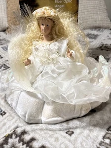 Kirkland's Angel Fibra Óptica Iluminada Navidad Vacaciones Para Piezas O Reparación - Imagen 1 de 4