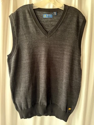 Chaleco Jack Niklaus Para Hombre Negro Cuello en V Algodón/Nylon con Logo GoldenBear - Talla XL Foto 1 de 4
