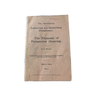 Elements Of Perspective Drawing Engineering & Shipbuilding Draughtsmen, 1955  - Image 1 of 4