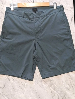 Pantalones Cortos Chinos J.CREW Para Hombre Elásticos 9"" Talla 32 Verde Frente Plano Nuevos con Etiquetas Foto 1 de 4