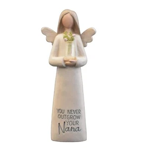 Blossom Bucket Angel Figurine You Never Outgrow Your Nana Gift 2x5 Inch - Picture 1 of 6
