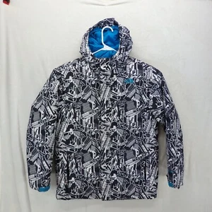 The North Face Darten Insulated Hooded Jacket Glacier Print Boys XL - Picture 1 of 17